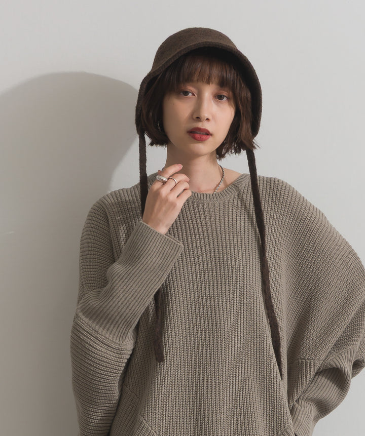 ニットボンネットハット