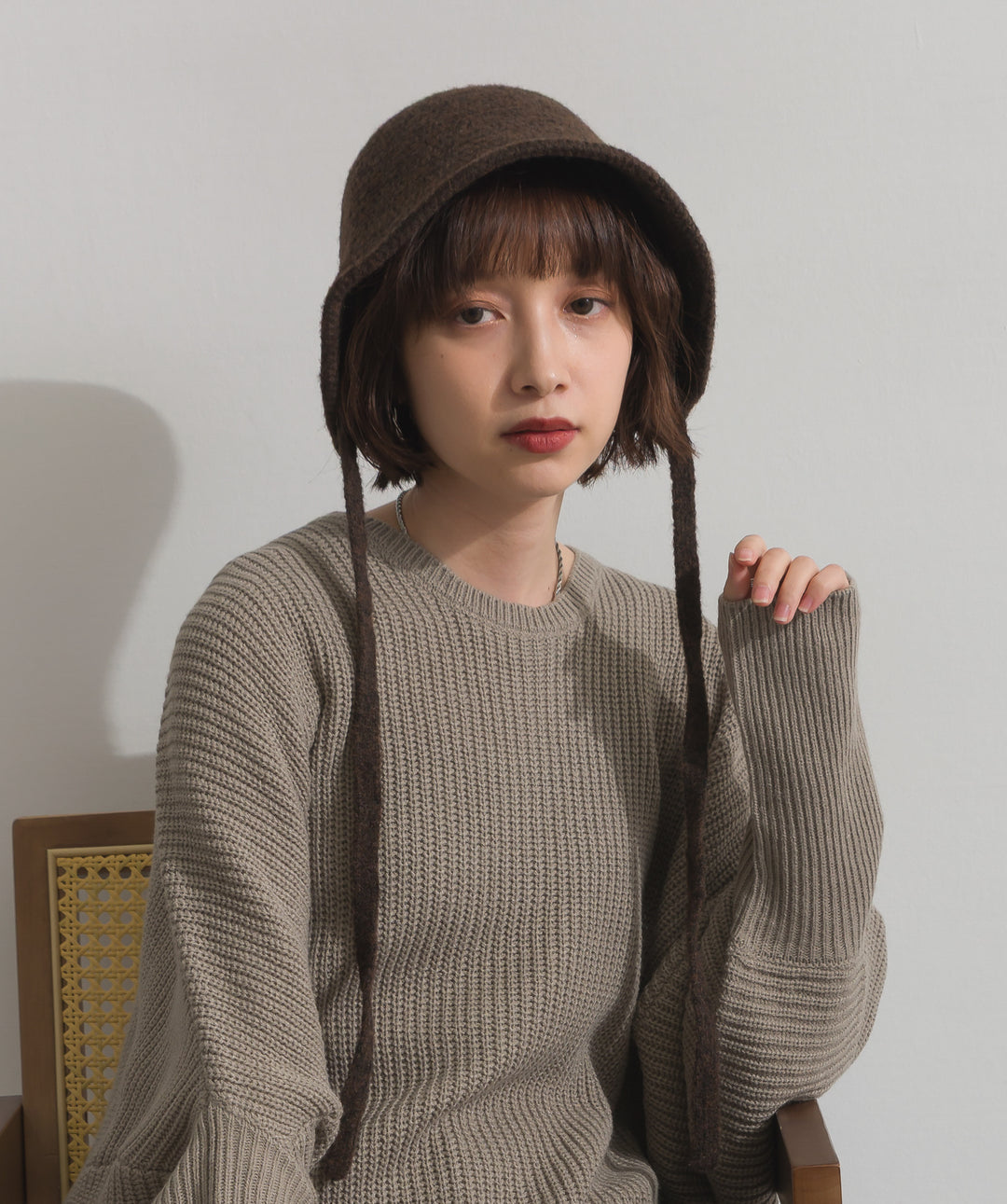 ニットボンネットハット