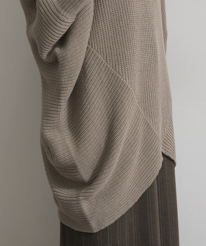 ルーズドレープドルマンニットプルオーバー