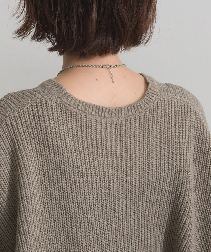 ルーズドレープドルマンニットプルオーバー