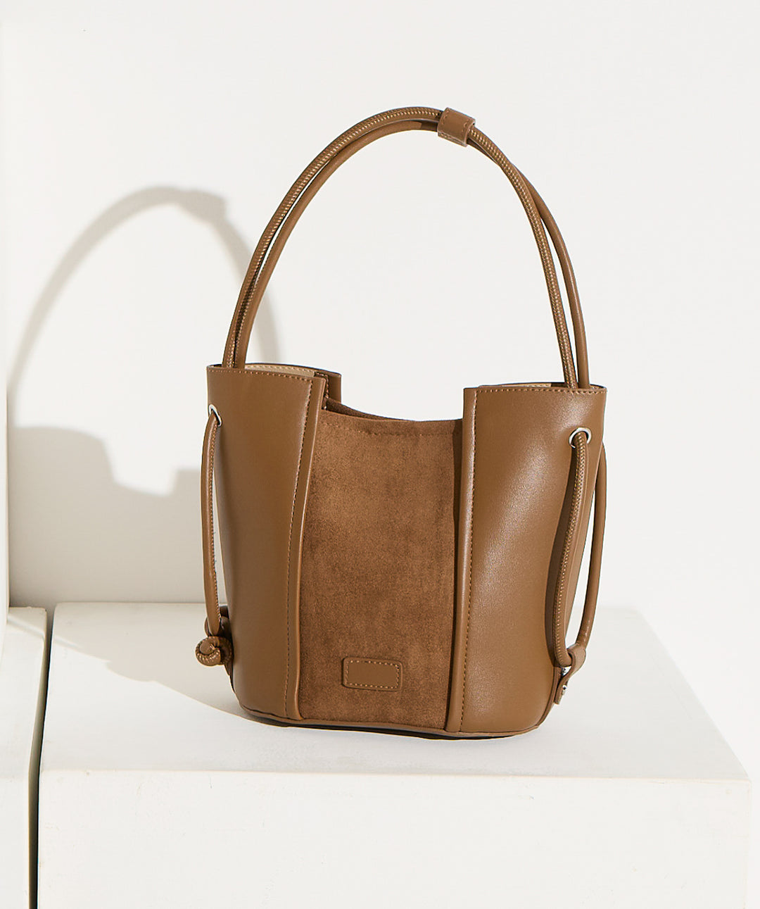 異素材コンビバケツショルダーバッグ