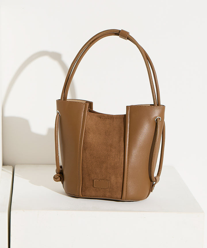 異素材コンビバケツショルダーバッグ