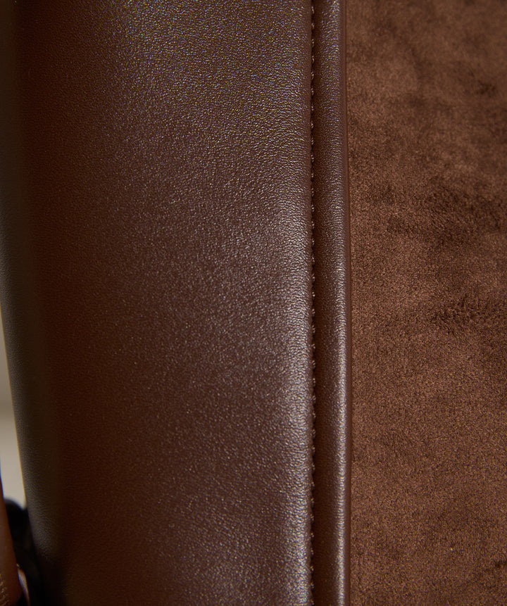 異素材コンビバケツショルダーバッグ