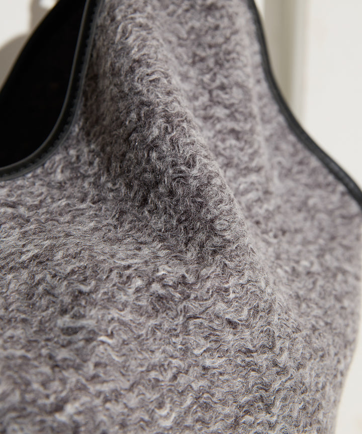 フェイクウールワンショルダーバック