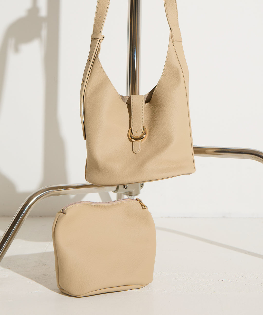 2WAYリングデザインレザーバッグ