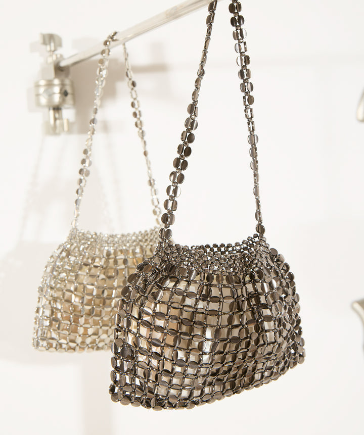メタルメッシュチェーンバッグ