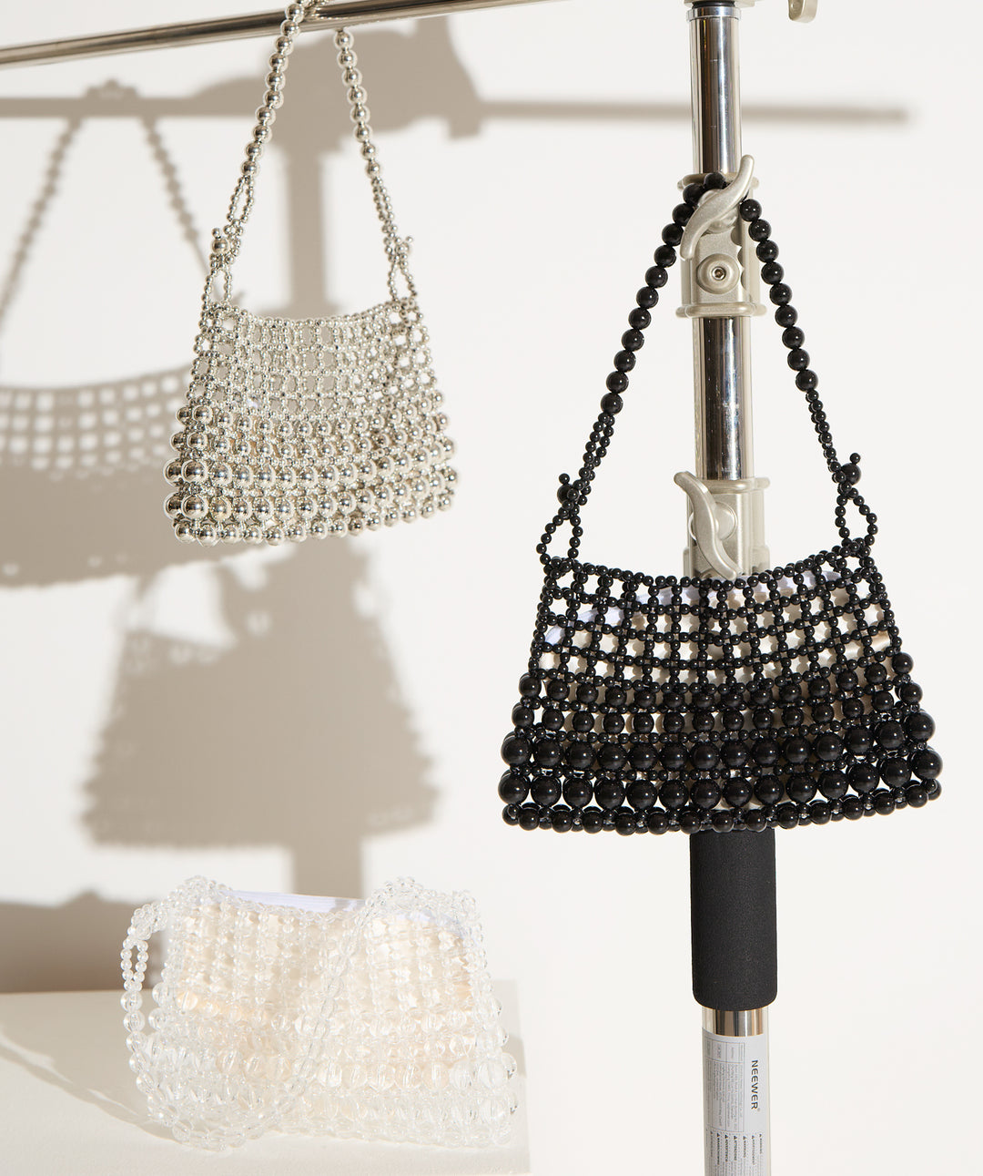 グリッタービーズ メッシュショルダーバッグ