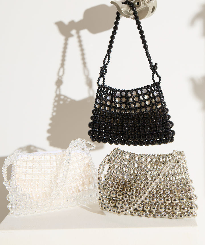 グリッタービーズ メッシュショルダーバッグ