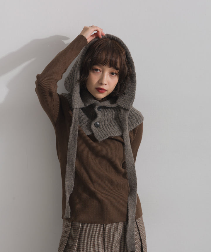 ニットフードスヌード