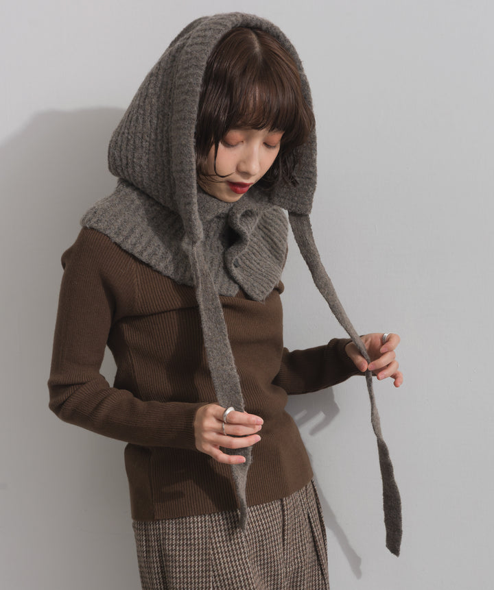 ニットフードスヌード