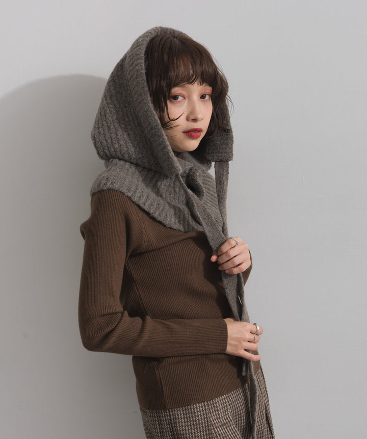 ニットフードスヌード