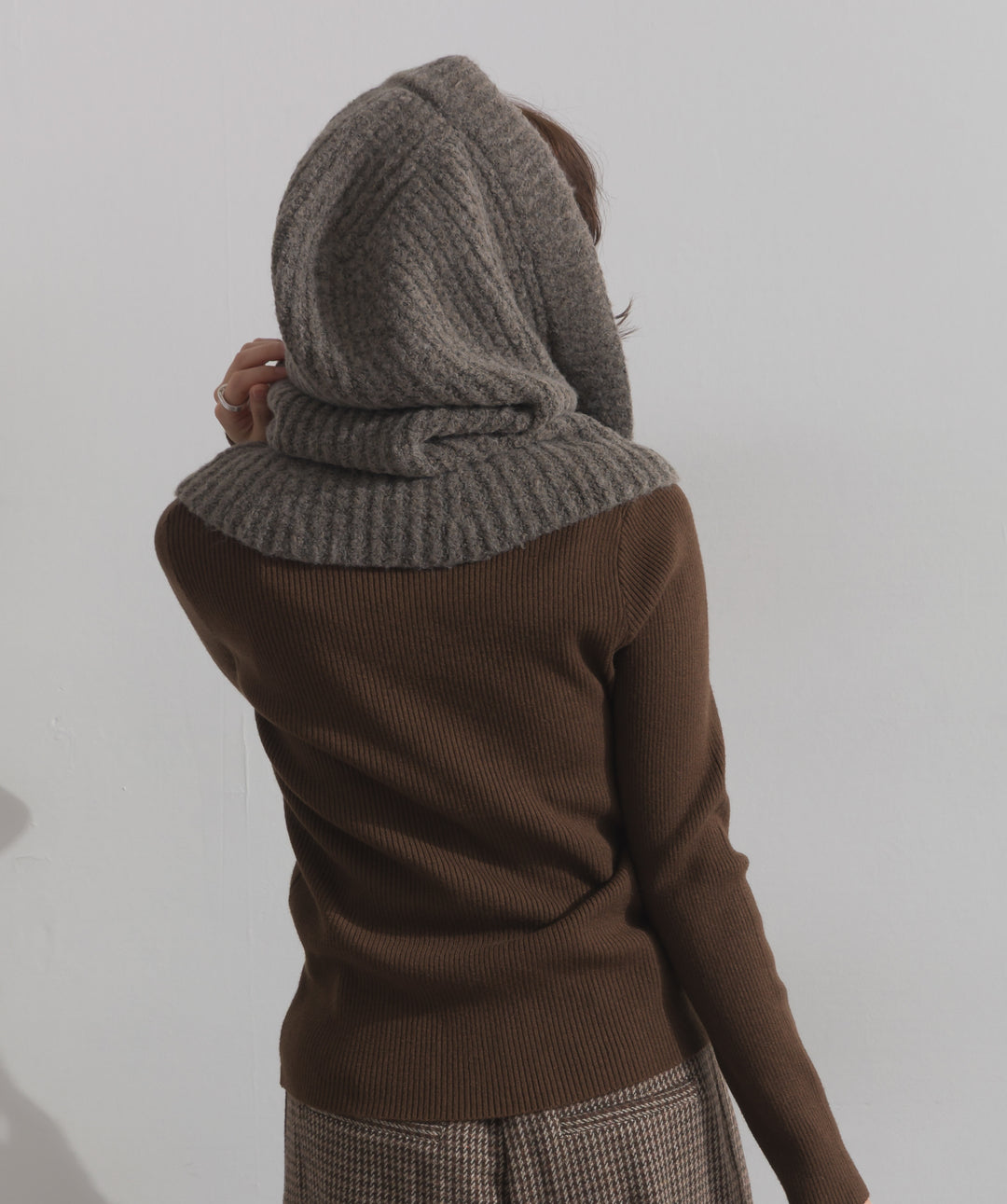 ニットフードスヌード