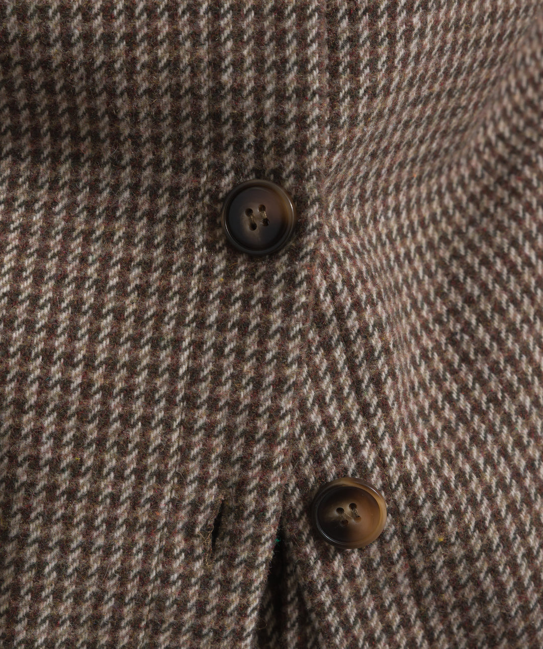 ノーカラーガンクラブチェックジャケット