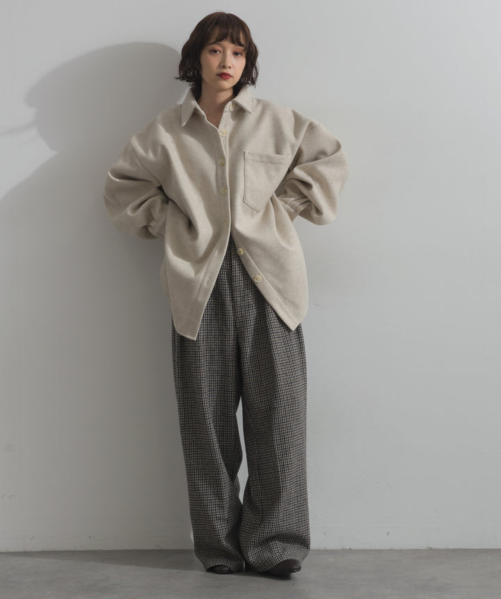 ウールライクワイドシャツJK