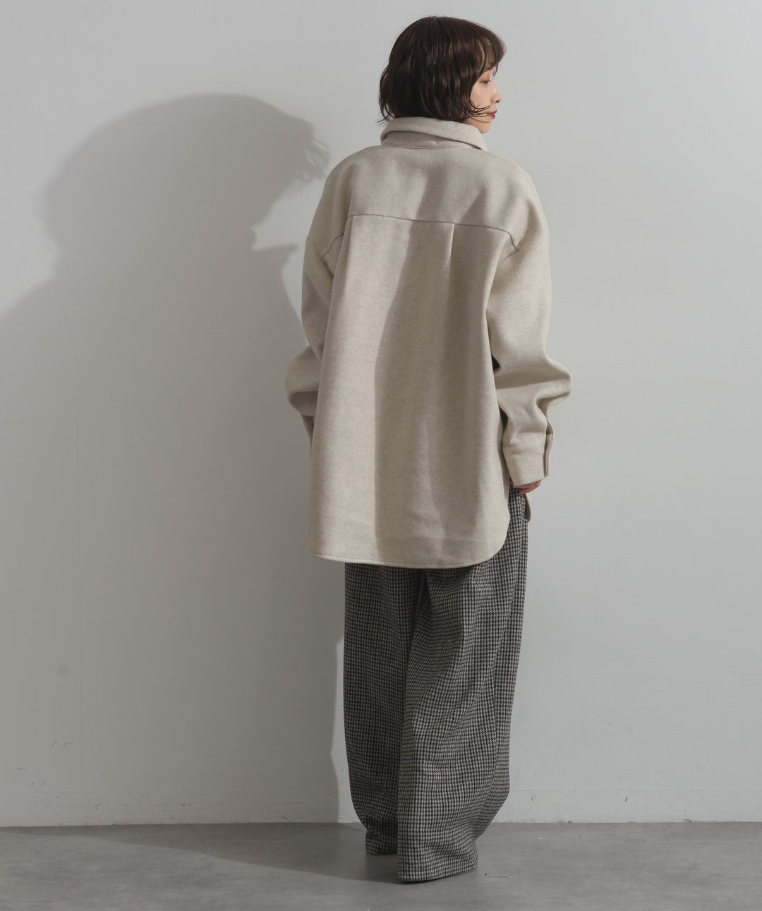 ウールライクワイドシャツJK