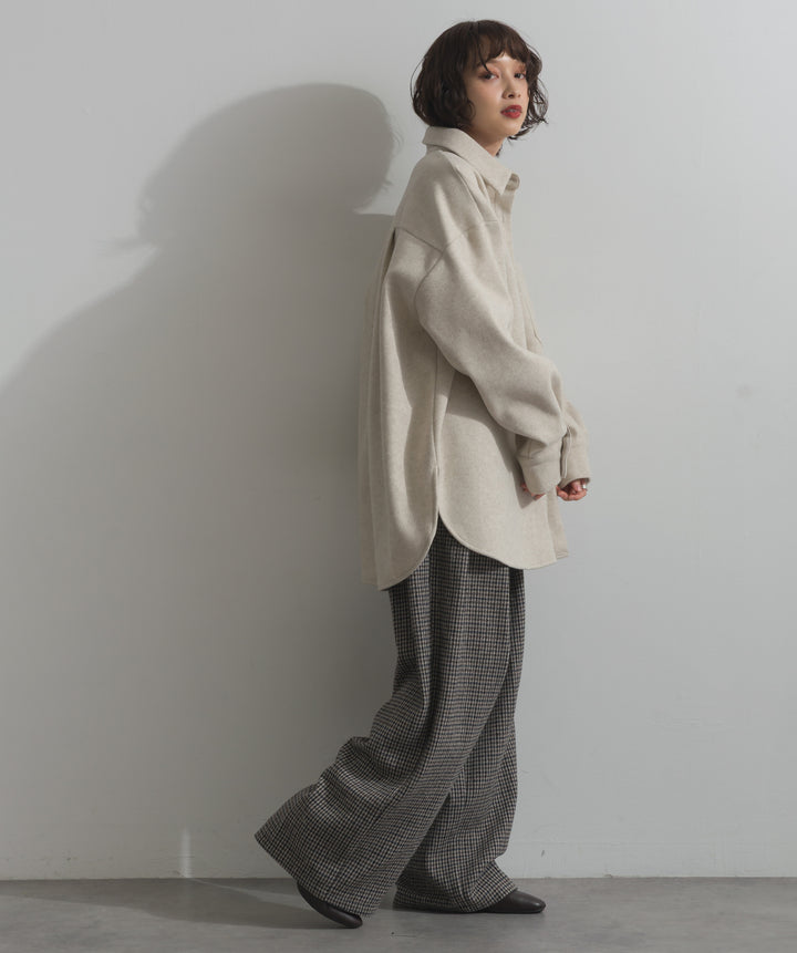 千鳥柄タックトラウザーズパンツ