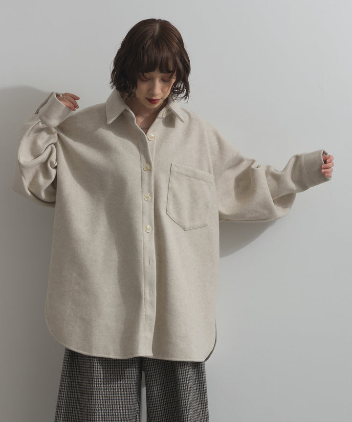 ウールライクワイドシャツJK