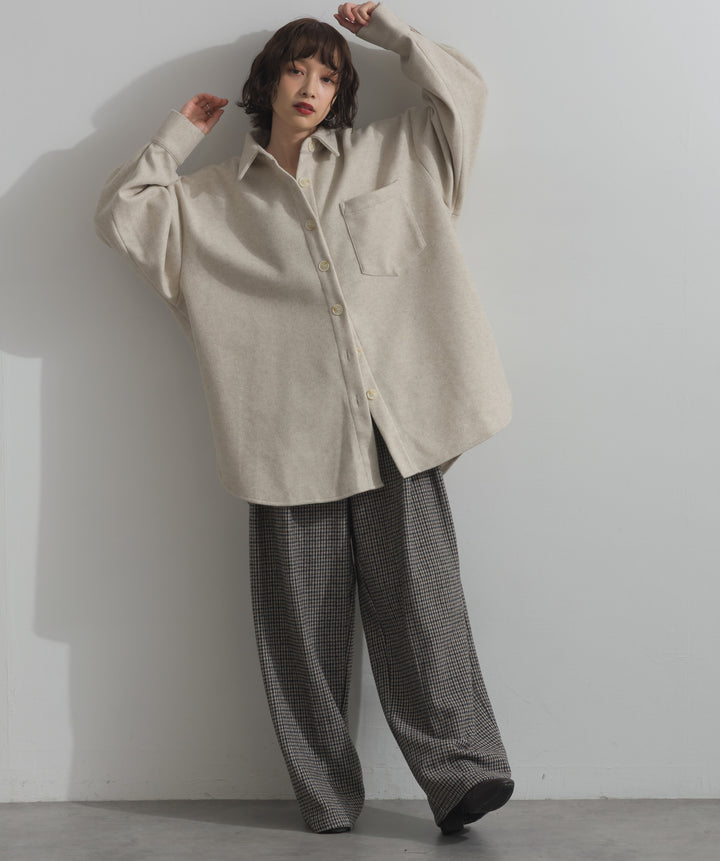 ウールライクワイドシャツJK