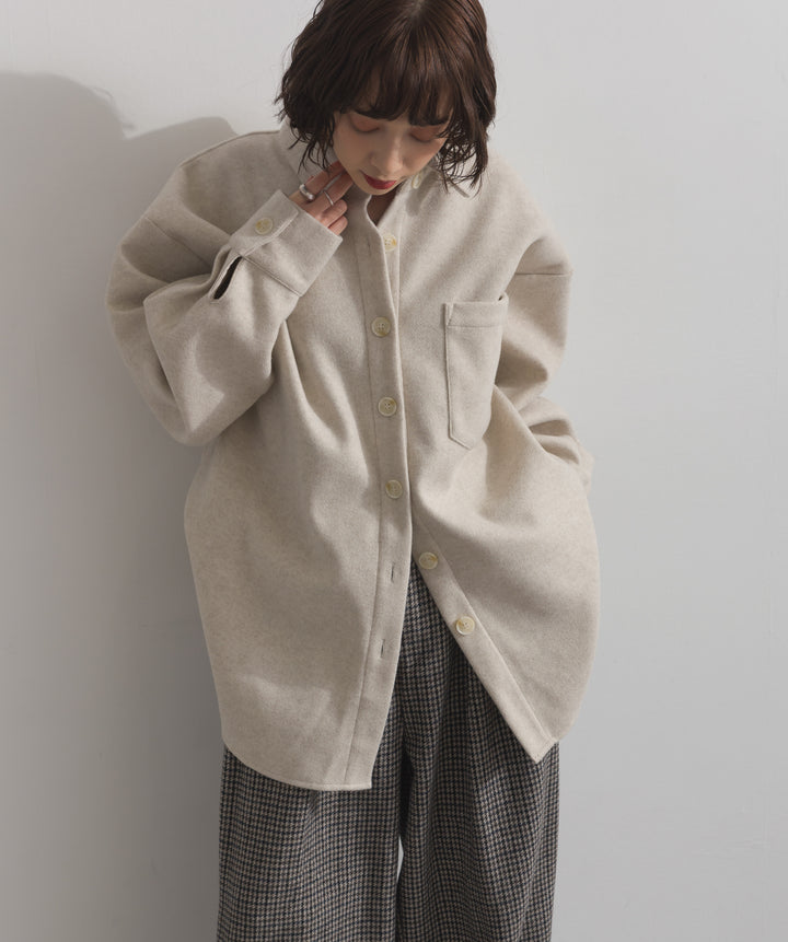 ウールライクワイドシャツJK