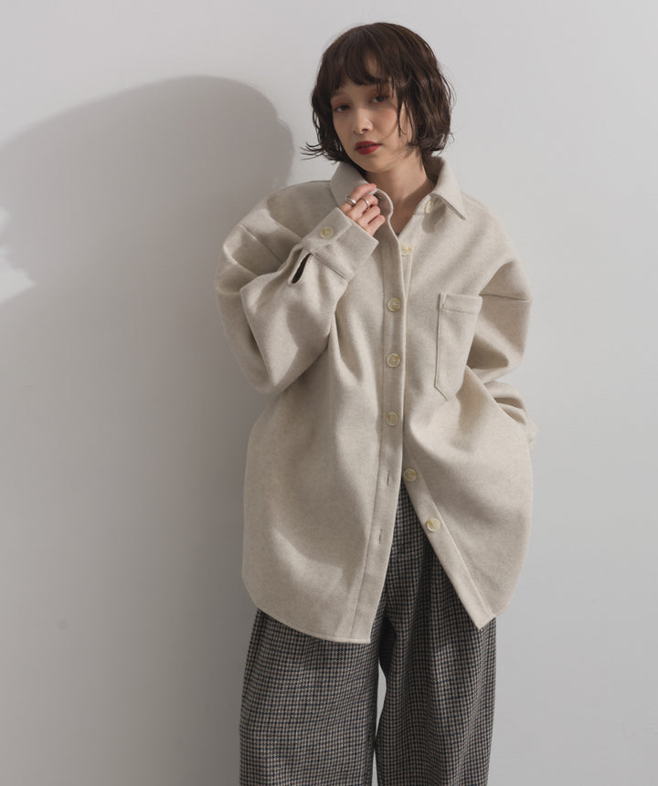 ウールライクワイドシャツJK