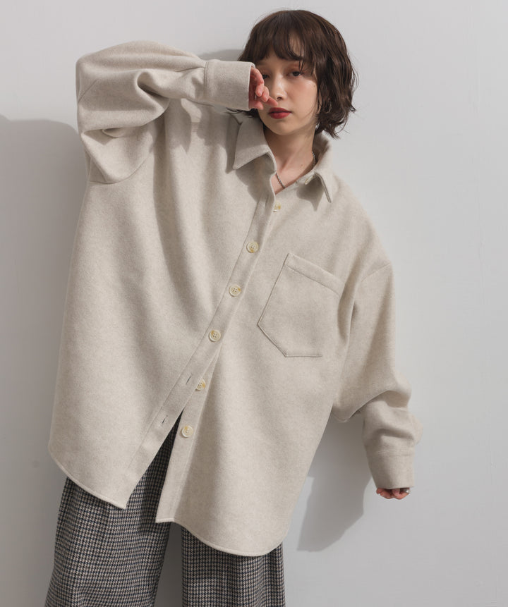 ウールライクワイドシャツJK