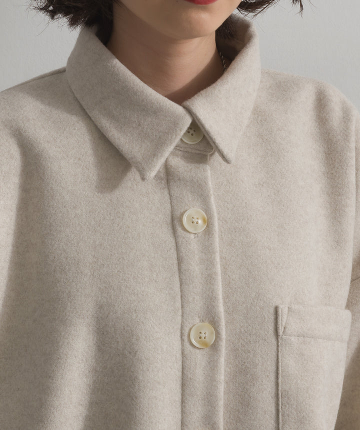 ウールライクワイドシャツJK