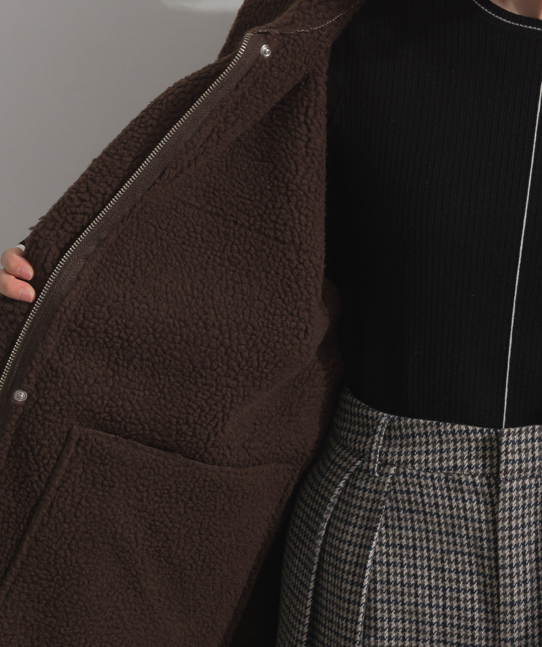 リバーシブルムートンコート