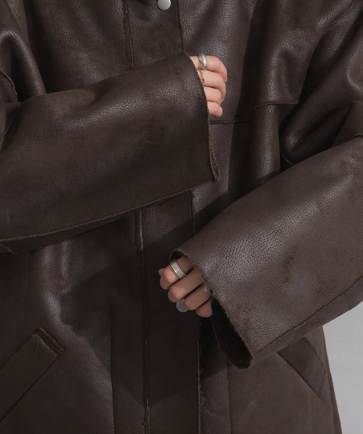 リバーシブルムートンコート