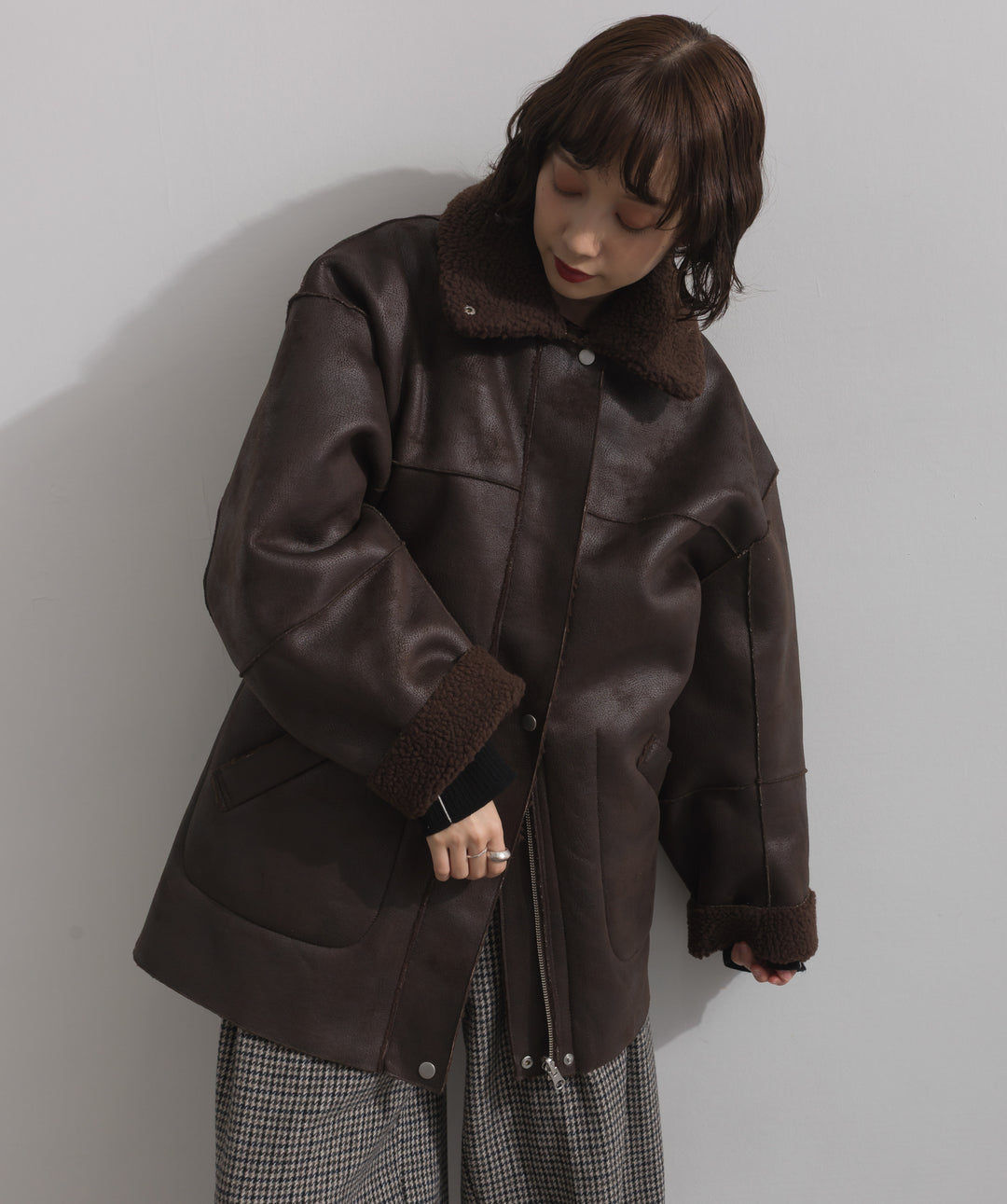 リバーシブルムートンコート