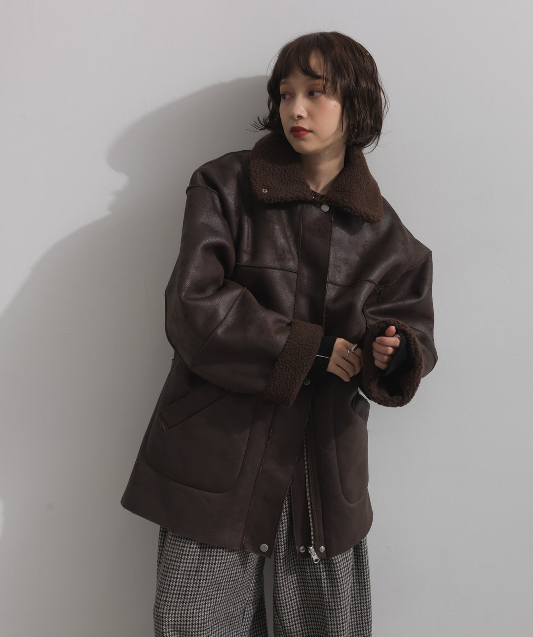 リバーシブルムートンコート