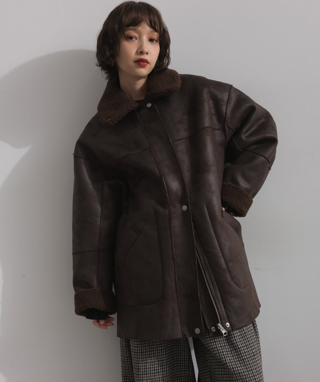 リバーシブルムートンコート