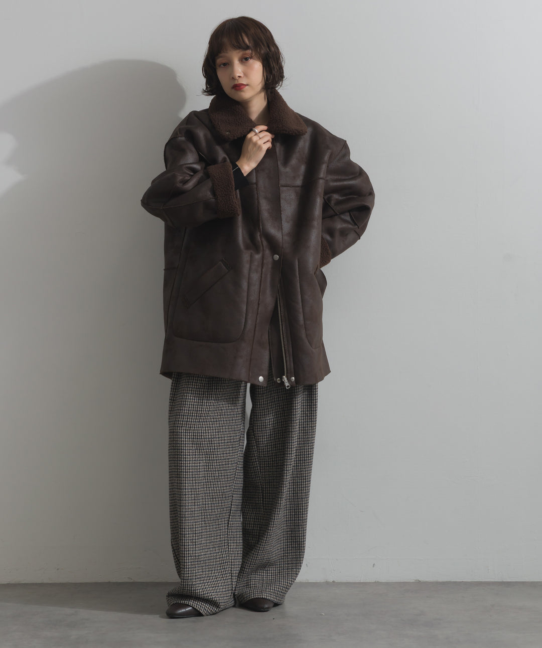 リバーシブルムートンコート