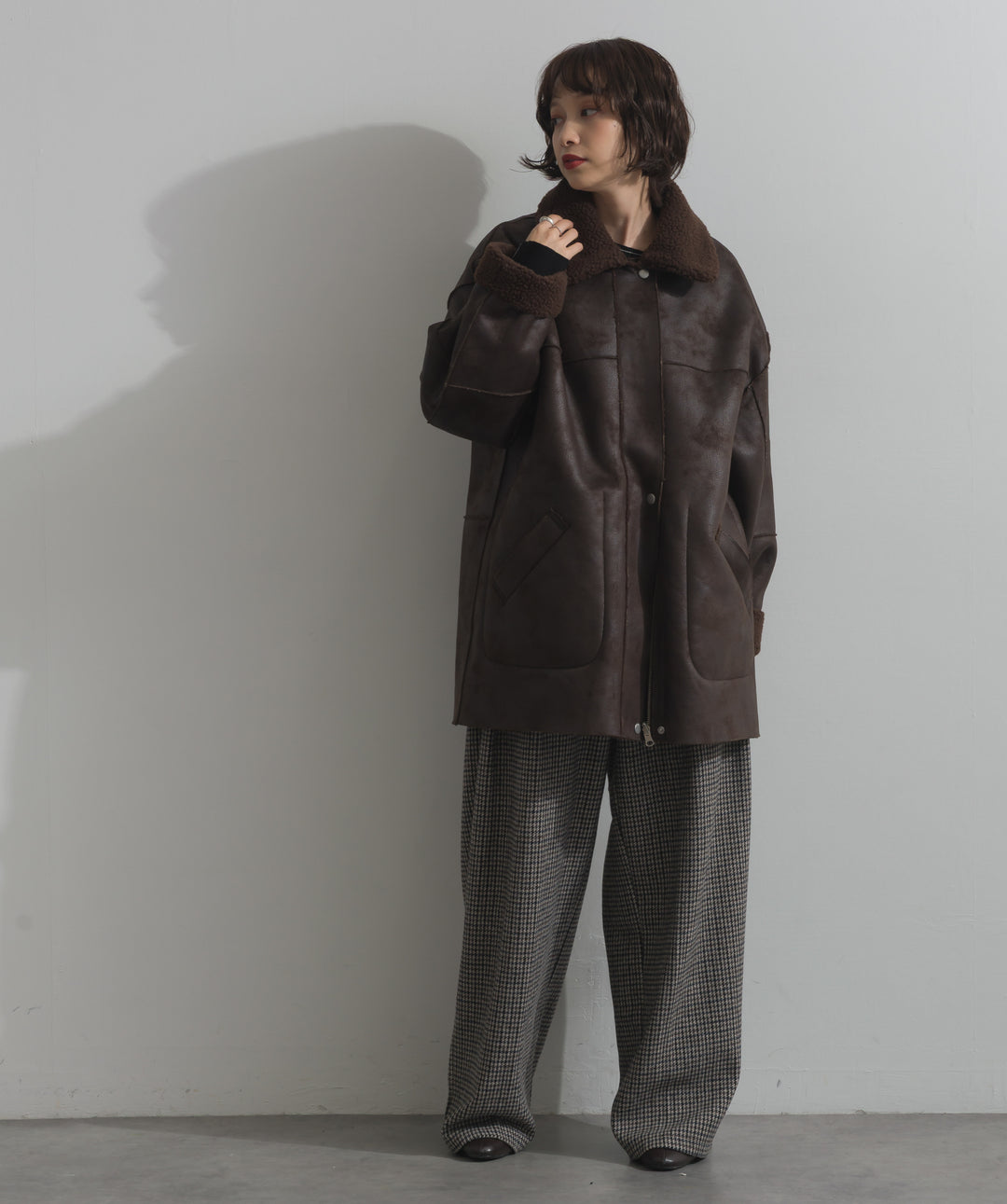 リバーシブルムートンコート