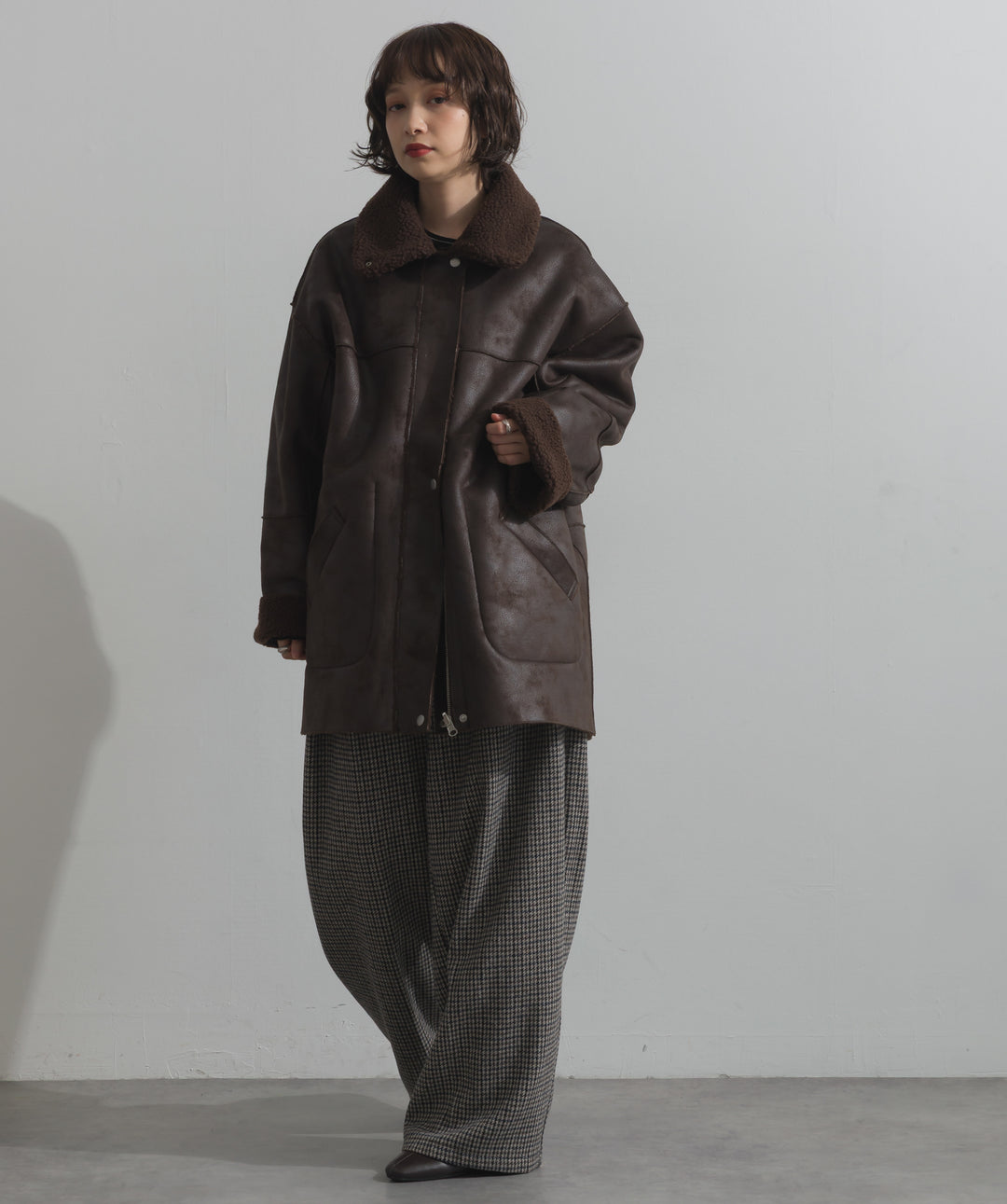 リバーシブルムートンコート