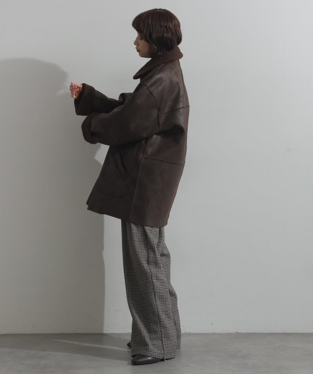 リバーシブルムートンコート