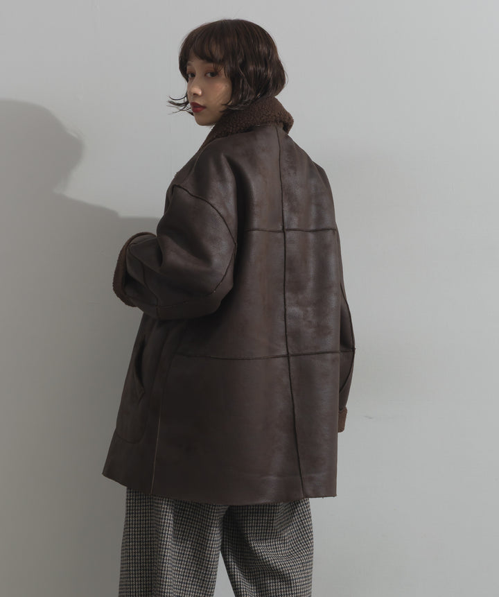 リバーシブルムートンコート