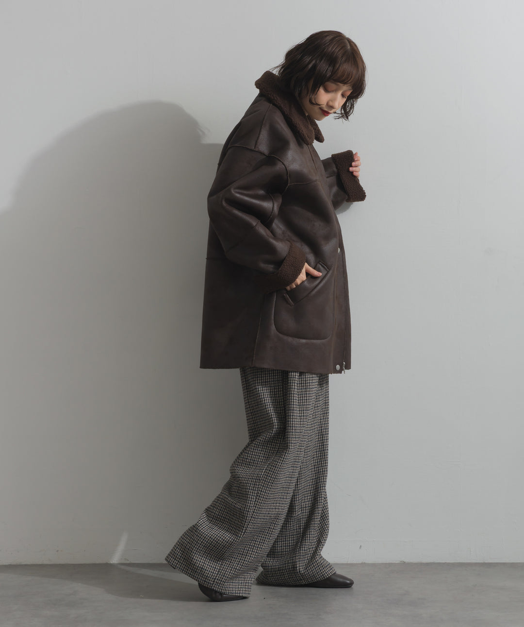 リバーシブルムートンコート