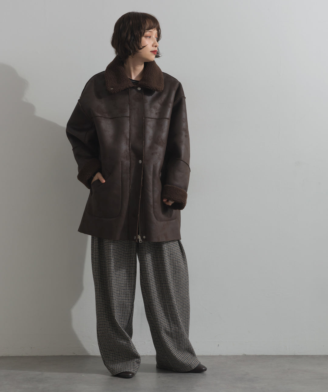 リバーシブルムートンコート