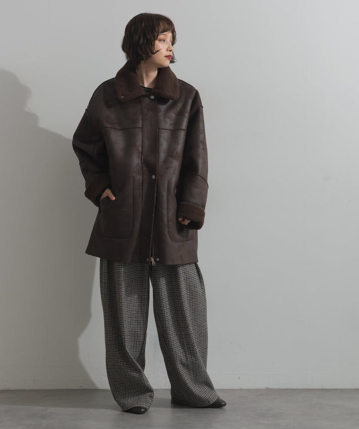 リバーシブルムートンコート