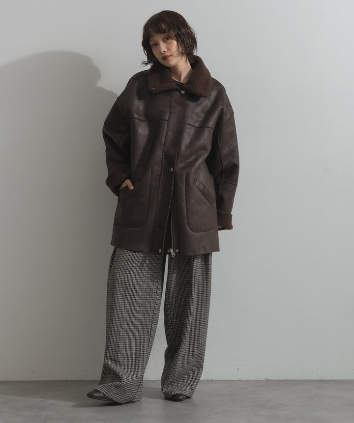 リバーシブルムートンコート