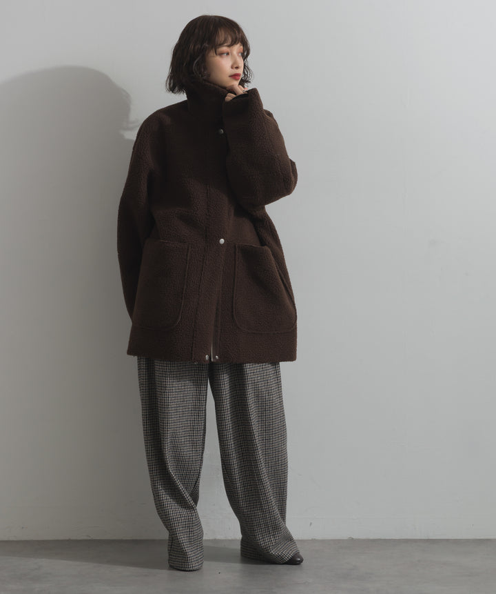 千鳥柄タックトラウザーズパンツ