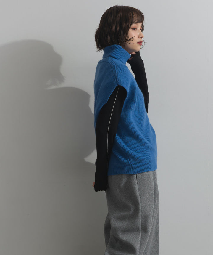 ハイネックニットベスト