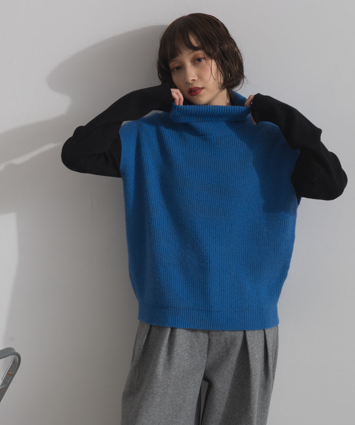 ハイネックニットベスト