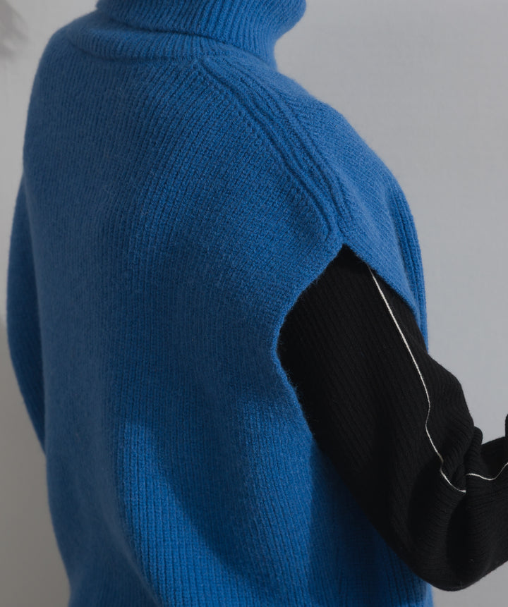 ハイネックニットベスト