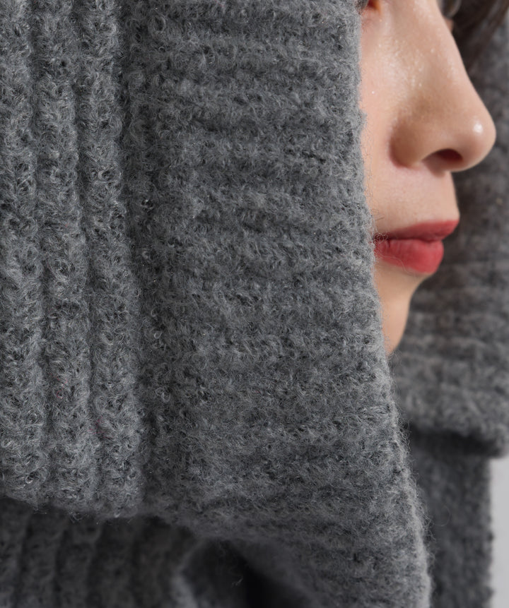 ニットフードスヌード