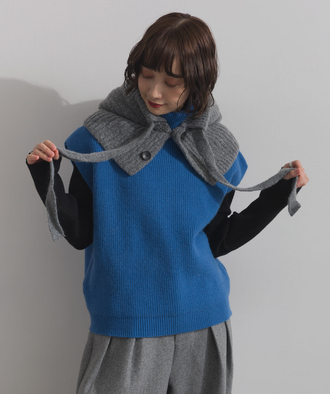 ニットフードスヌード