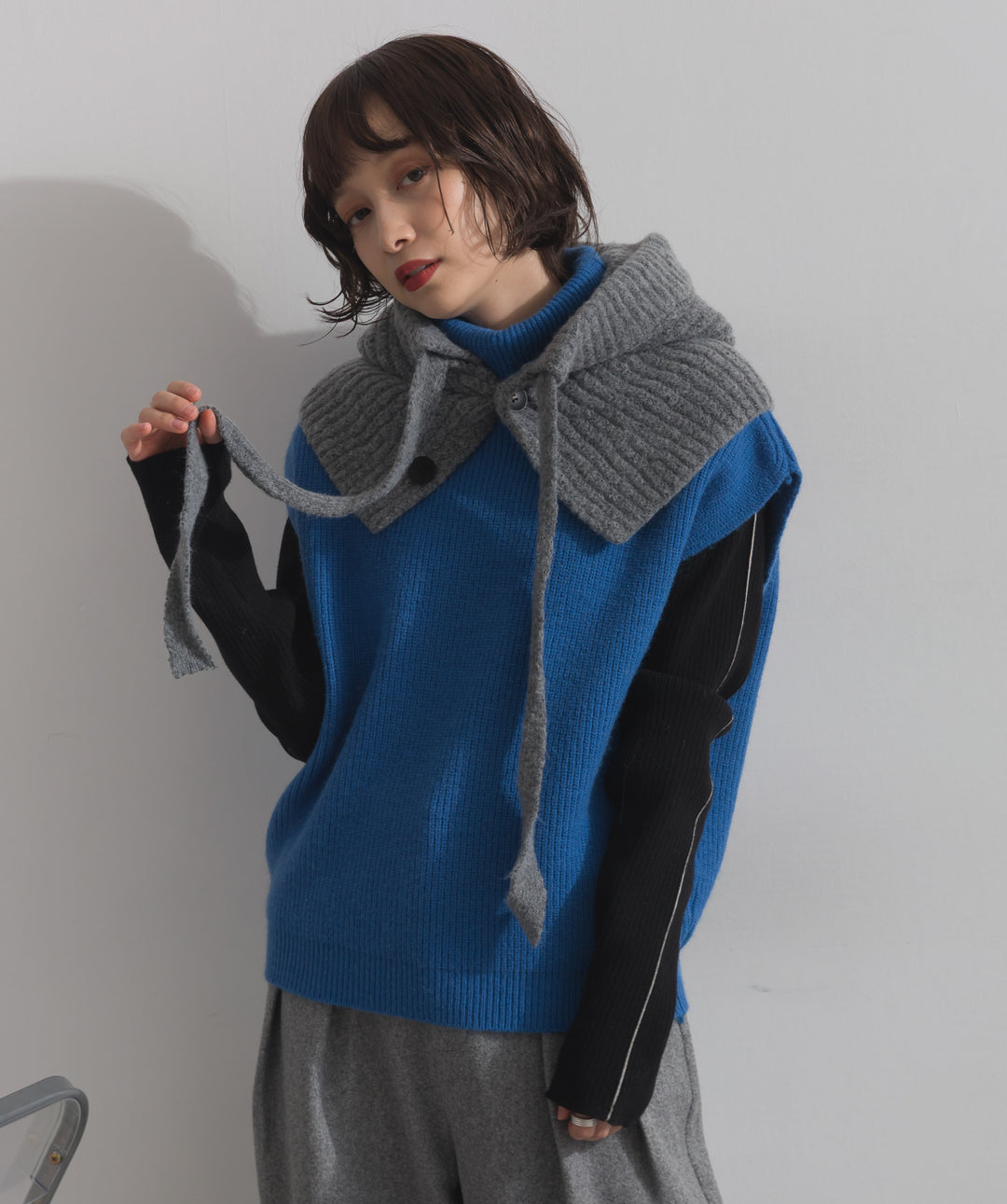 ニットフードスヌード