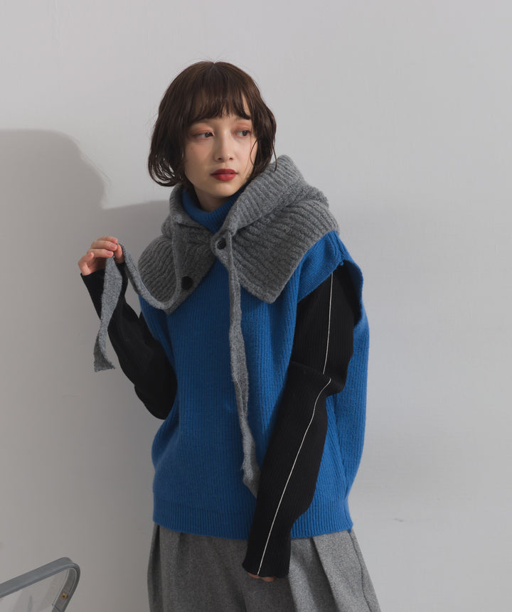 ニットフードスヌード