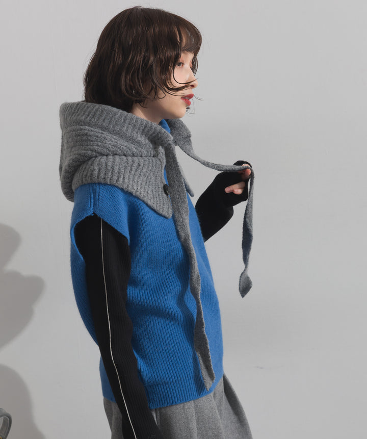 ニットフードスヌード