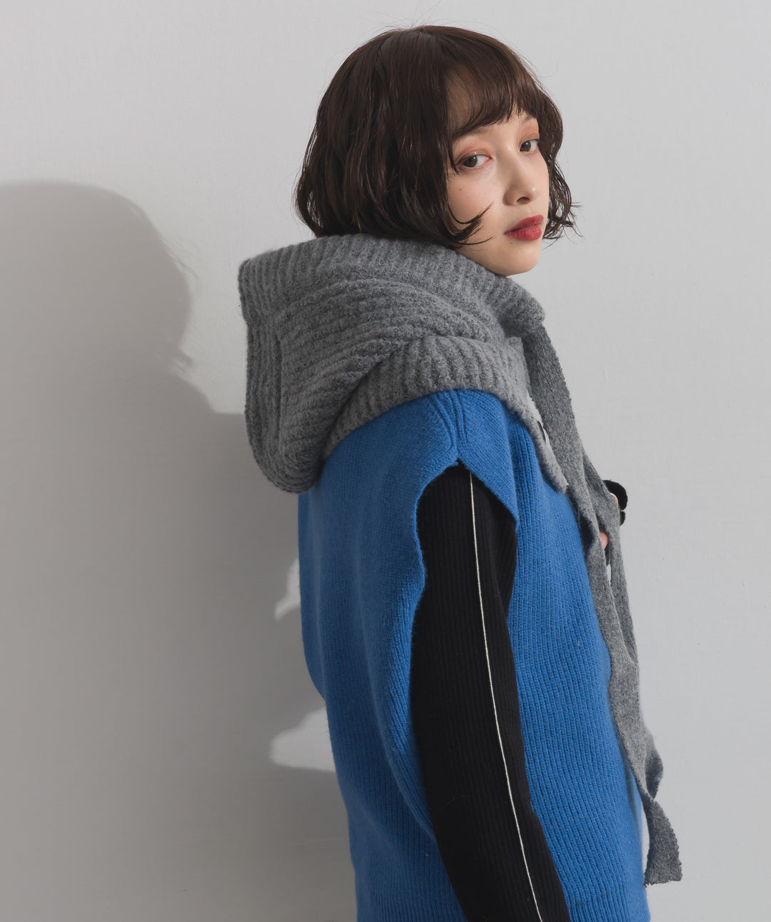 ニットフードスヌード